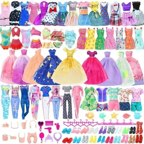 50pcs barbie doll - 50pcs, clothes