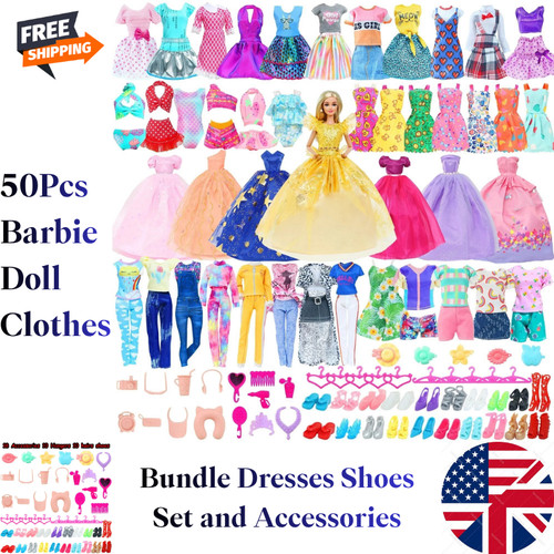 50pcs barbie doll clothes - doll,