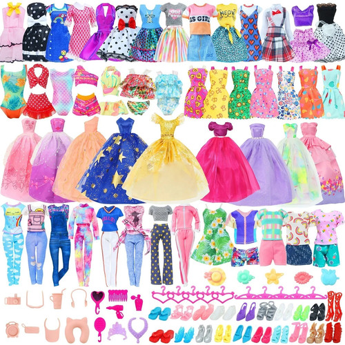 50pcs barbie doll - 50pcs, clothes