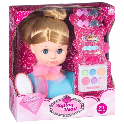 Salon world styling head wiith - world,