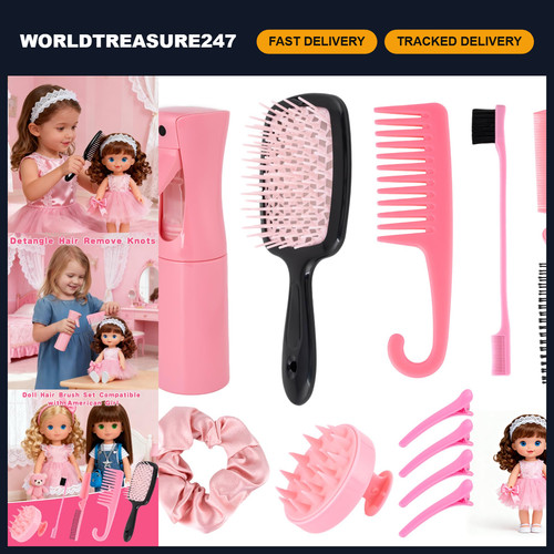 Doll hair brush set - hair, with